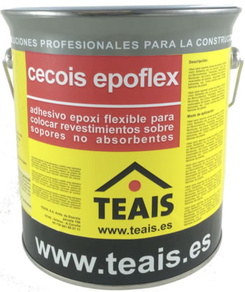 CECOIS EPOFLEX , Adhesivo epoxi flexible para colocar revestimientos sobre soportes no absorbentes