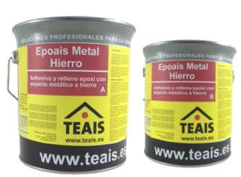EPOAIS METAL HIERRO , Adhésif et remplissage époxy avec aspect métallique similaire au fer.