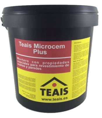TEAIS MICROCEM PLUS , Mortero decorativo para revestimiento de suelos y paredes