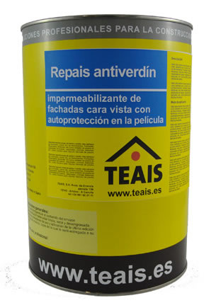 REPAIS ANTIVERDIN , WATERPROOFING FOR FACED FACADES WITH ANTI-MOSS EFFECT.