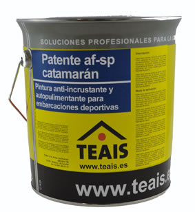 PATENTE AF-SP CATAMARÁN , PINTURA ANTI-INCRUSTANTE Y AUTOPULIMENTANTE PARA EMBARCACIONES DEPORTIVAS