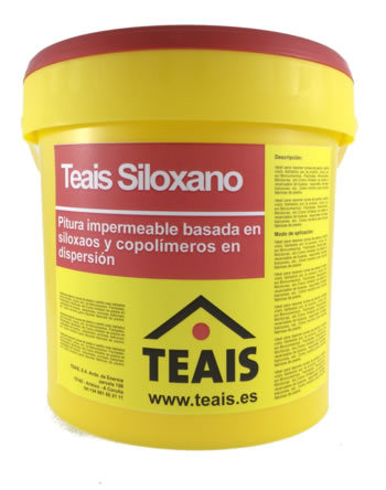 TEAIS SILOXANO , Waterproof paint based on siloxanes and copolymers in dispersion.