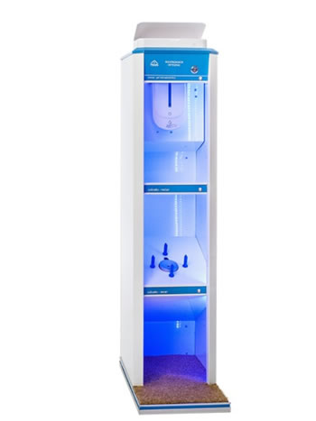 HIGIENIZADOR INTEGRAL , Estación de higienización que reúne en un solo aparato todas las funciones de higienización integral